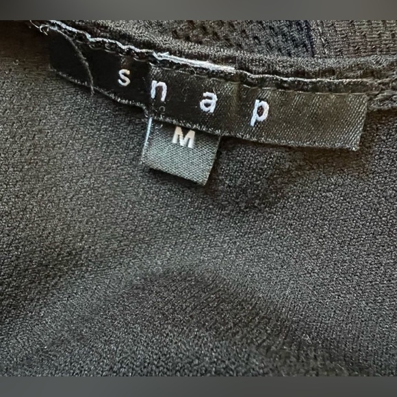 SNAP Black Low Cut Mini Dress - Size M - Picture 10 of 10